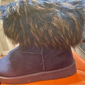 Rainbow Blue and Brown Ankle Boots